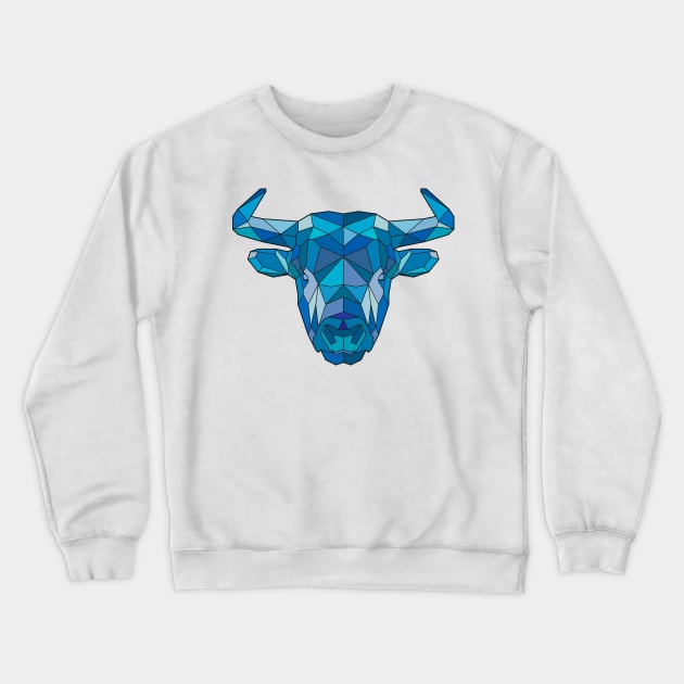 geometric buffalo Crewneck Sweatshirt by notmejulian